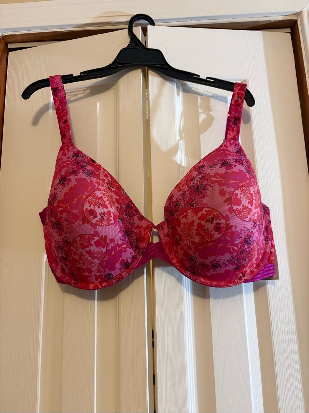 Savage X Fenty Hot Pink Floral Underwire Bra